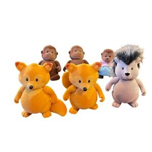 Calico Critters lil woodzeez Family Mother Father baby‎ porcupine fox ape monkey
